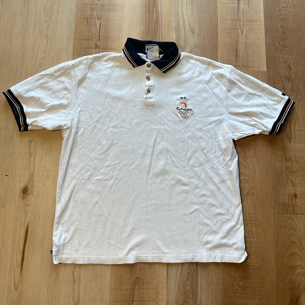 Vintage Sydney 2000 Olympics Men's Polo Shirt Collared Cotton